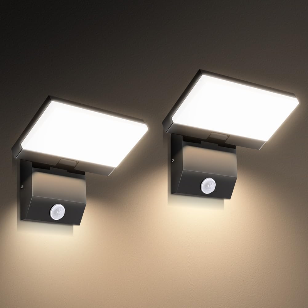 Applique da Parete LED 36W con Sensore di Movimento (2 Pezzi)