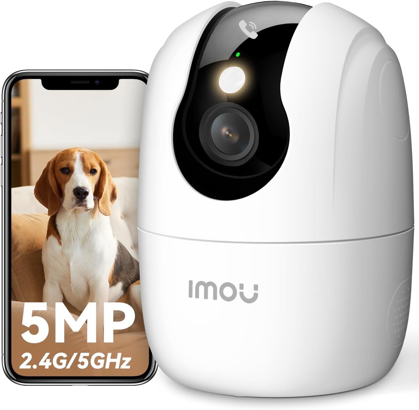Imou 3K Telecamera WiFi Interno 5MP con Chiamata One-Touch - immagine 1
