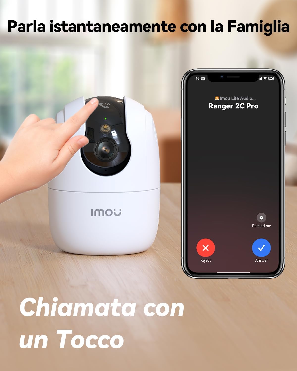 Imou 3K Telecamera WiFi Interno 5MP con Chiamata One-Touch - immagine 5