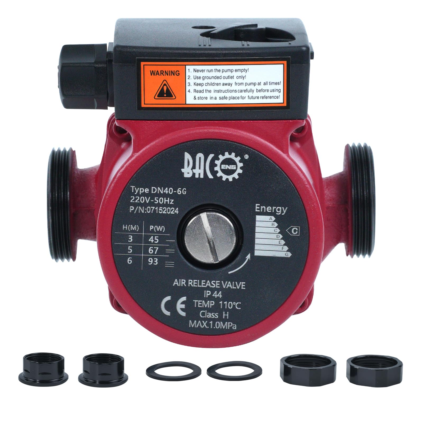 Bacoeng Pompa di Circolatore Riscaldamento RS 25/6-130