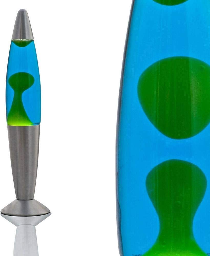 Licht-Erlebnisse Lampada Lavica Retrò 42cm, Blu Verde