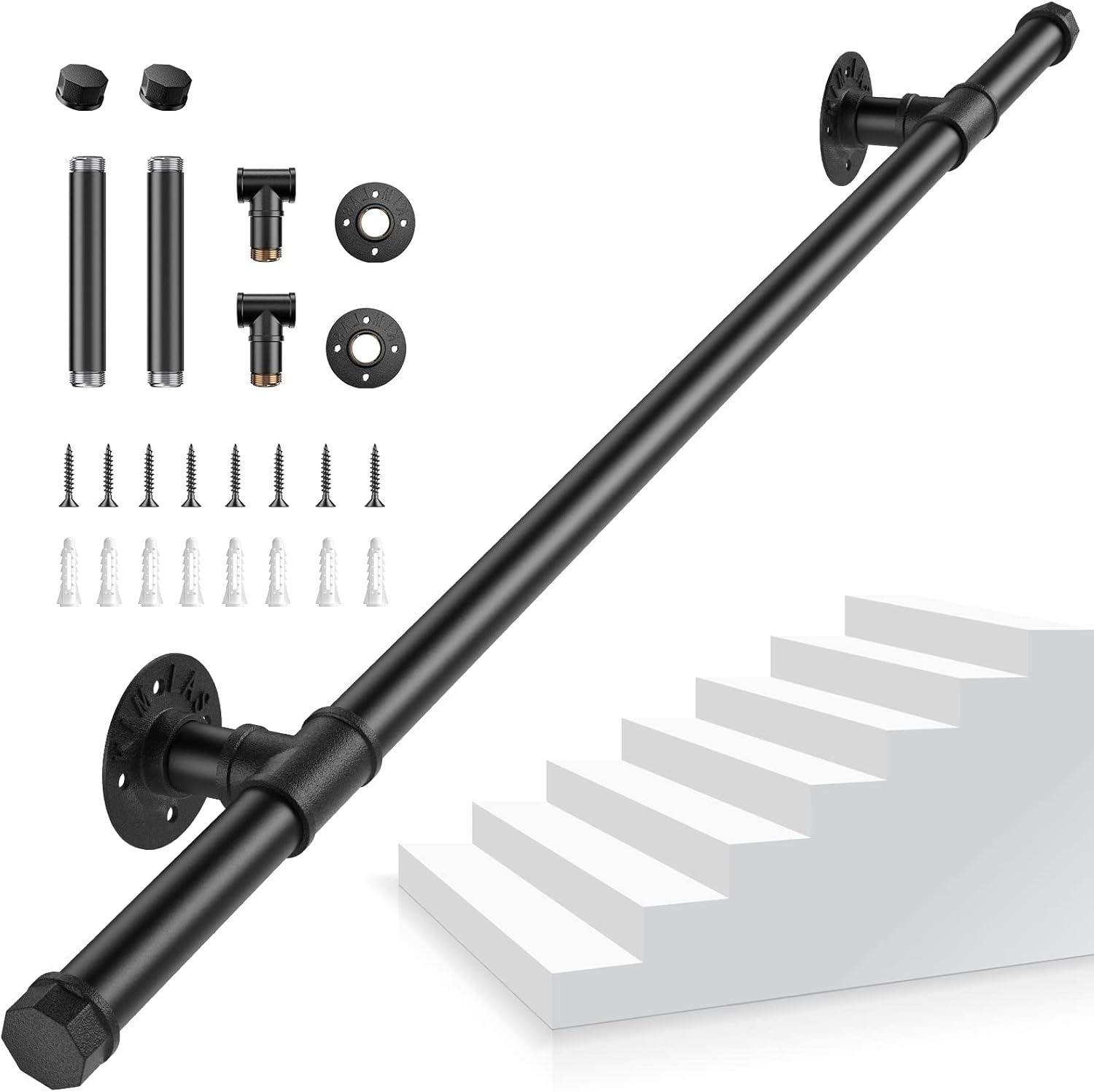 Aomdom Corrimano per Scale Nero 1M