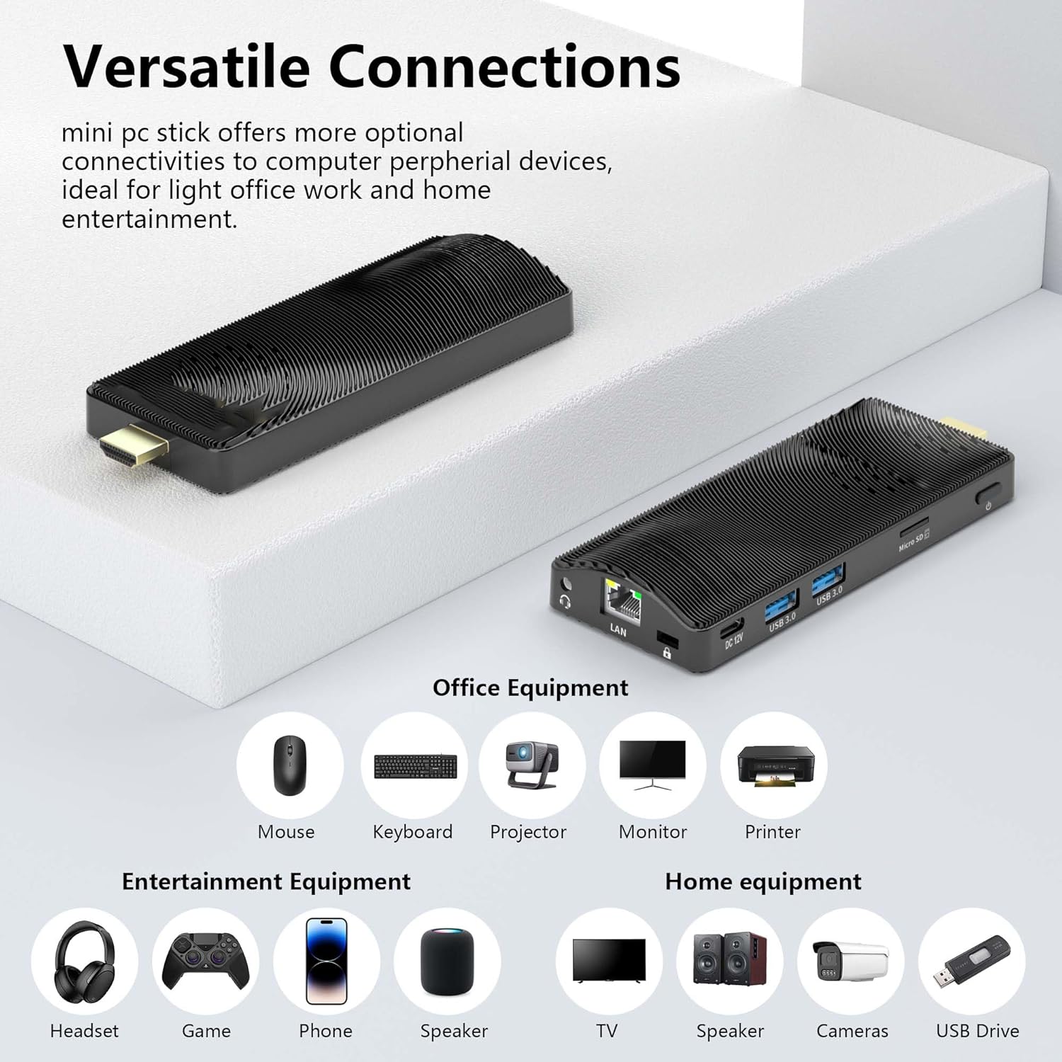 Heigaolapc Mini PC Stick Win 10 Fanless - immagine 5