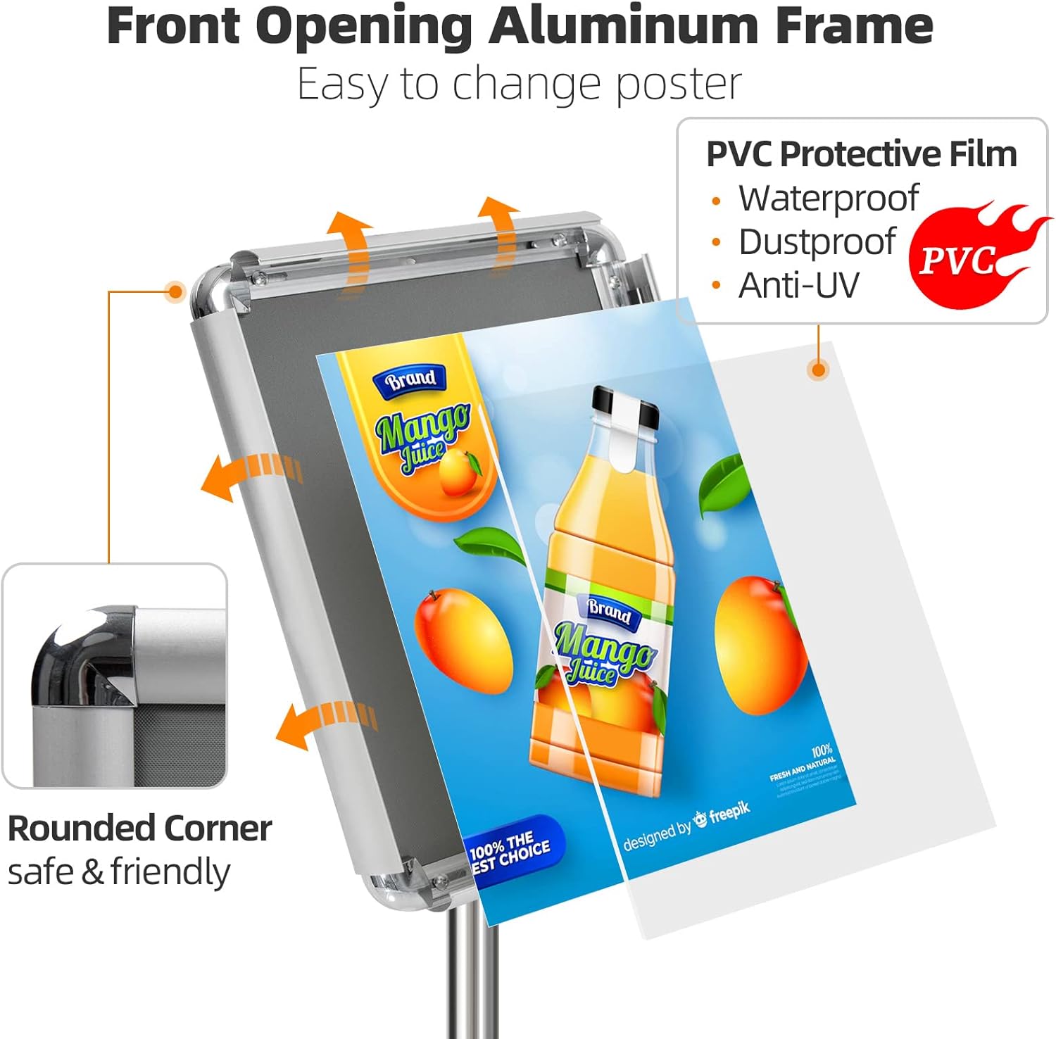 Supporto Espositore Regolabile per Poster A4 - immagine 3