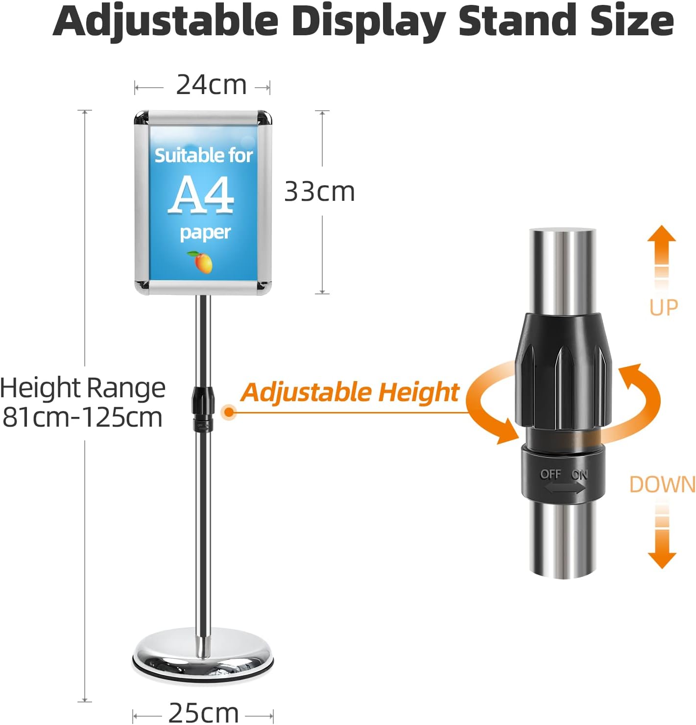 Supporto Espositore Regolabile per Poster A4 - immagine 4