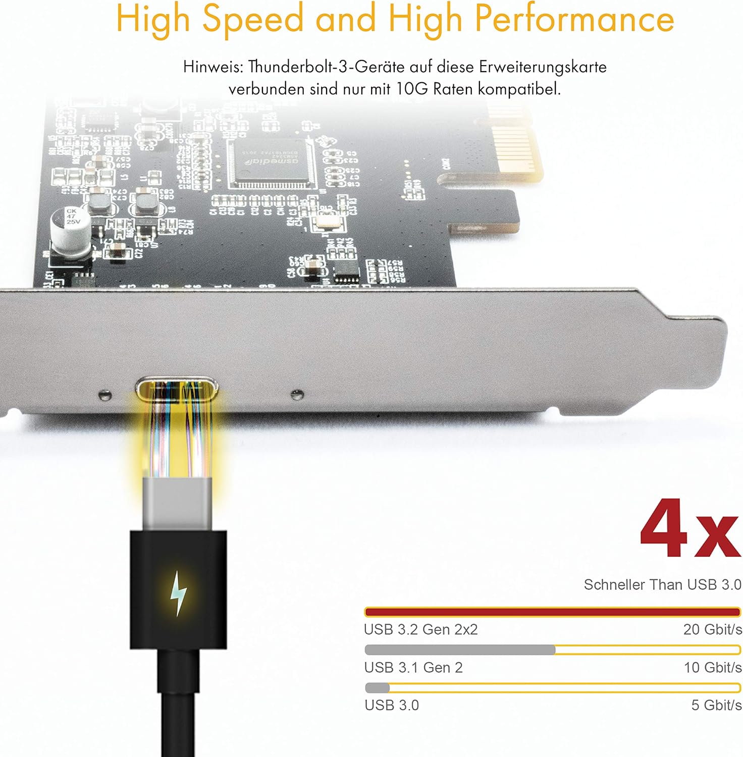 Icy Box Scheda USB 3.2 Gen 2x2 (20 Gbit/s) USB-C - immagine 4