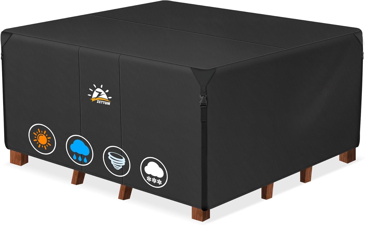 Zettum Copertura Quadrata per Mobili da Giardino 241x241x73cm