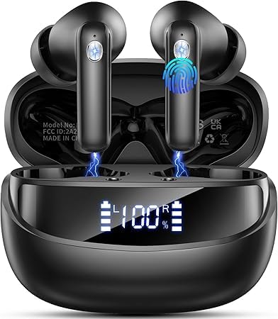 Nerunsa Cuffie Bluetooth In-Ear 50h con ENC Mics