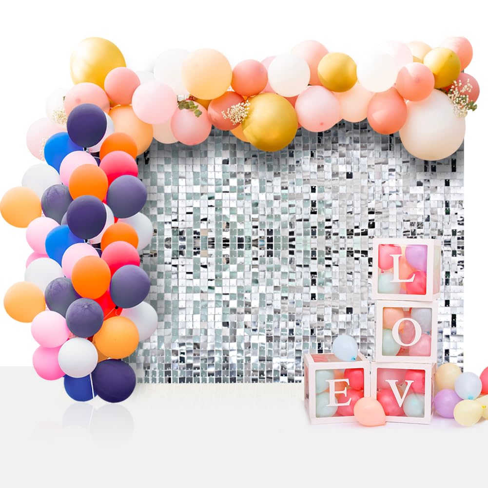 Yfzyt 24 Paillettes Quadrate Decorazioni 30x30cm