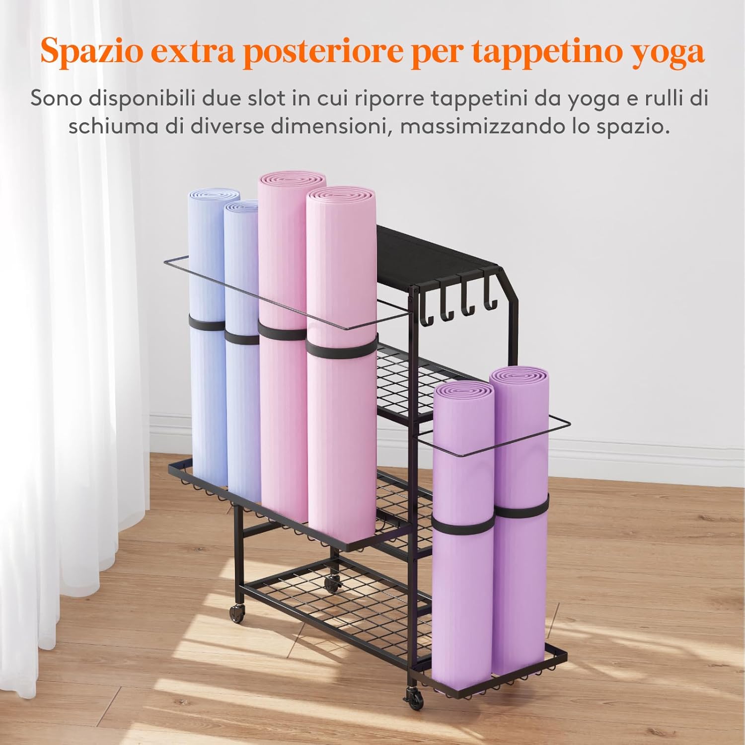 Lifewit Porta Tappetino Yoga con Ruote - immagine 5