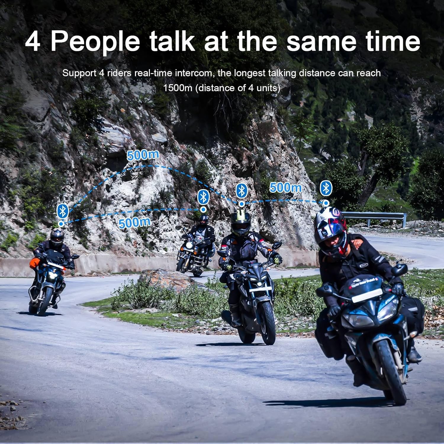 Vfound V4 Plus - Intercom Moto Bluetooth 1.500m (1 pezzo) - immagine 2