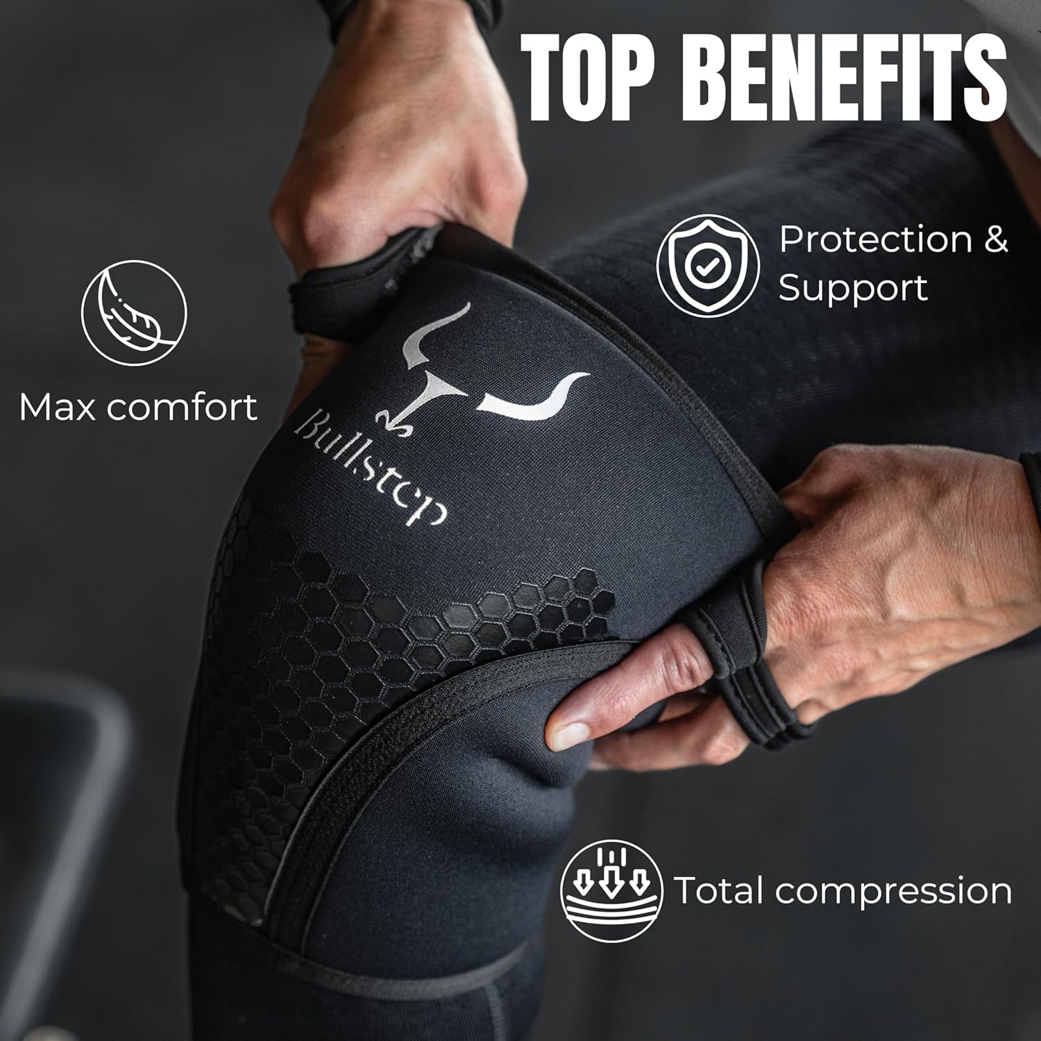 Ginocchiere Palestra Squat 7mm SCR/Neoprene, L - immagine 3