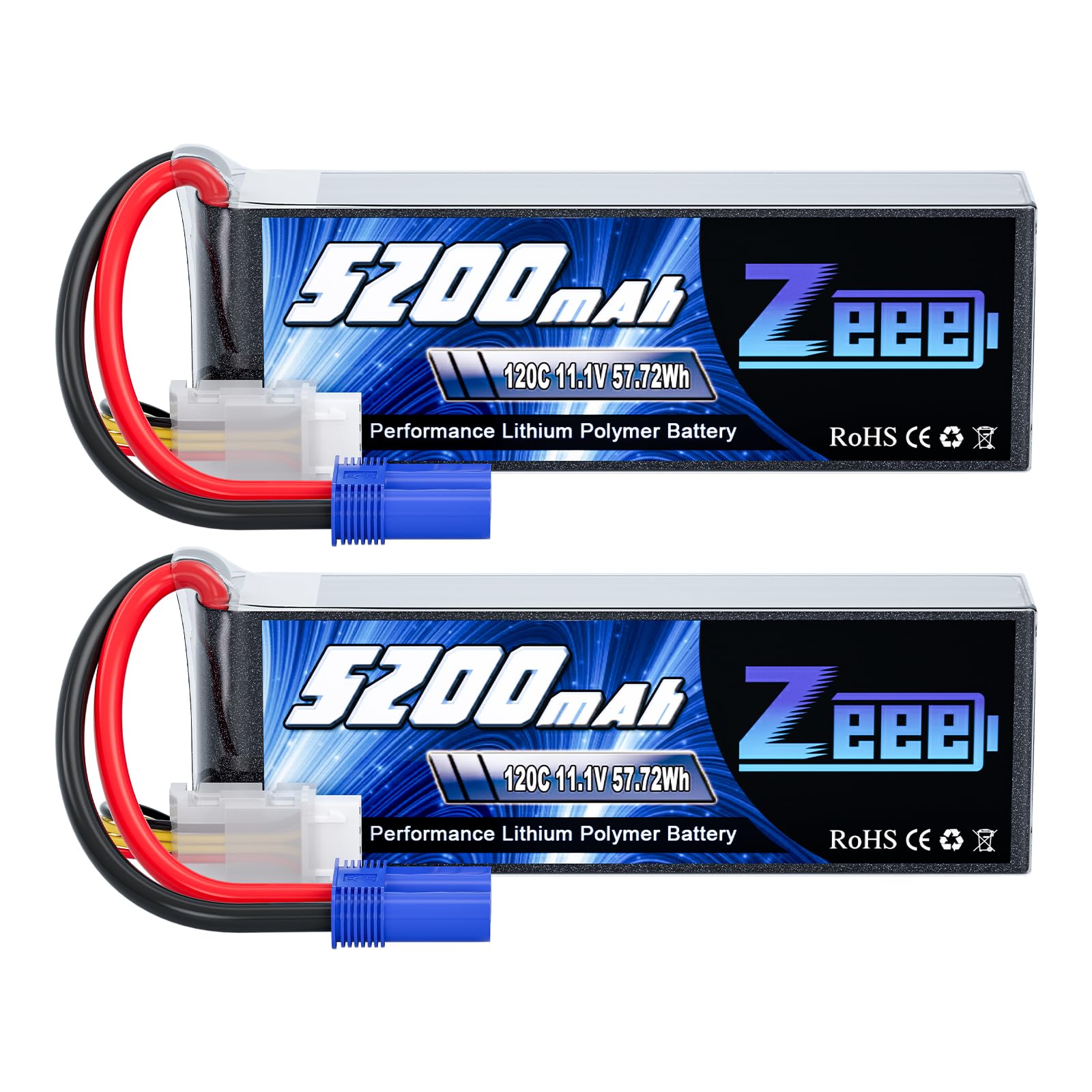 Zeee 3S LiPo Batteria 11,1V 120C 5200mAh EC5 (2pack)