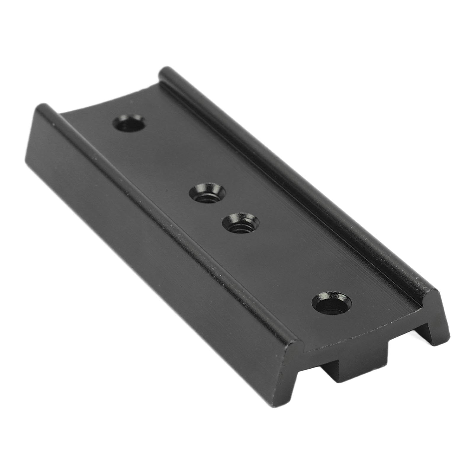 Piastra di Montaggio a Coda di Rondine in Metallo per Barra di Guida da 108 Mm/4,25 Pollici, Base di Montaggio Adattatore per Telescopio con Vite e Tenditore a Vite, per Supporti (Nero)