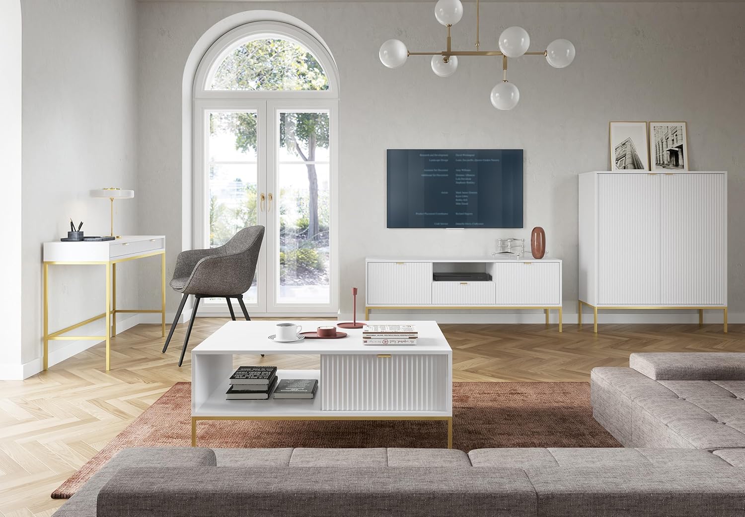 Selsey Parrucchiere, Engineered Wood, 104 cm Lunghezza - immagine 3