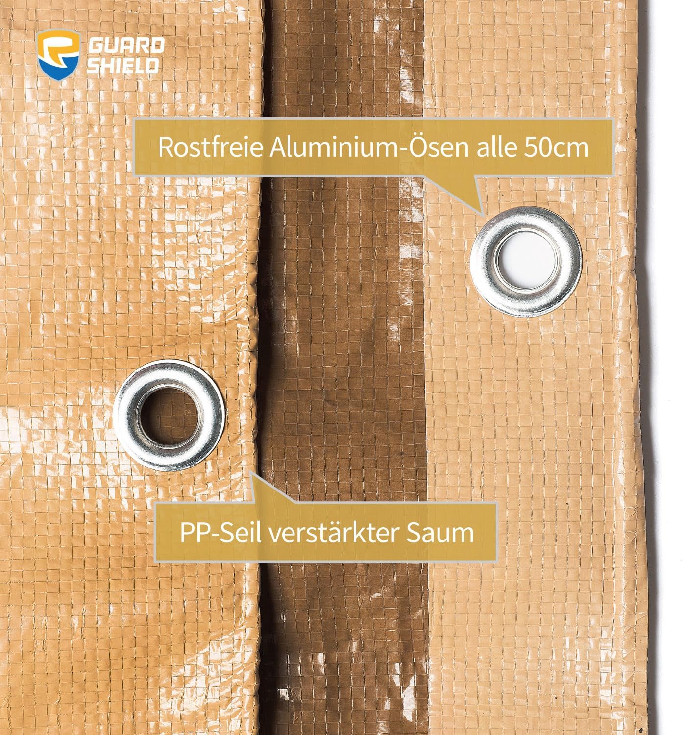 Guard Shield Telone di Copertura 4m x 5m Beige - immagine 4