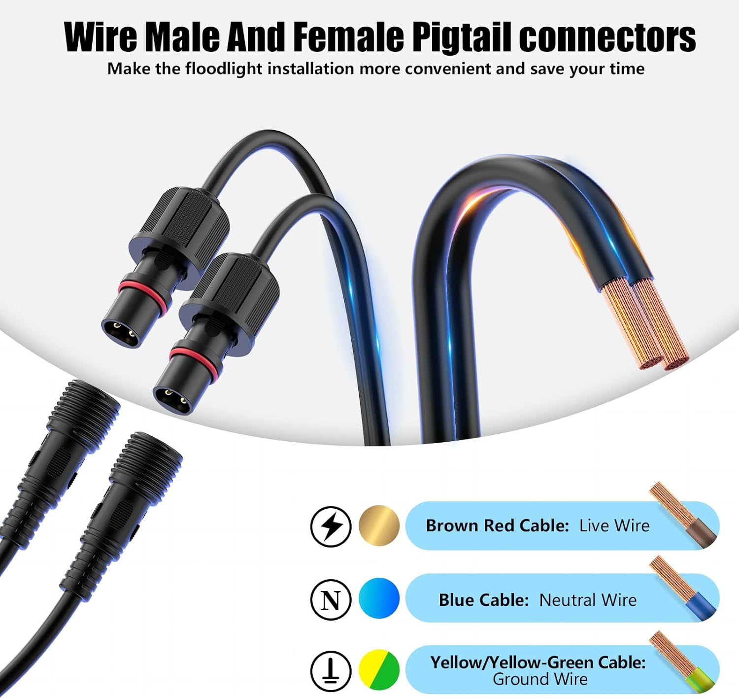 Topaubub Faretto LED da Esterno 400W 40000LM - 2 Pezzi - immagine 2