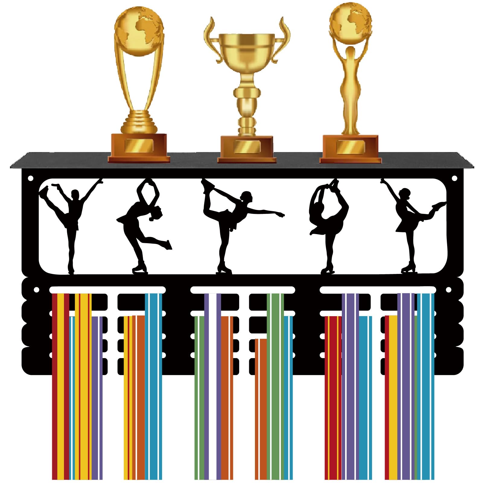 CREATCABIN Appendiabiti per Medaglie Pattinaggio 40x20x10cm