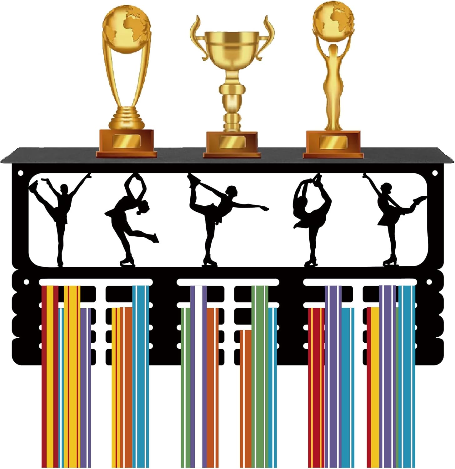 CREATCABIN Appendiabiti per Medaglie Pattinaggio 40x20x10cm - immagine 1