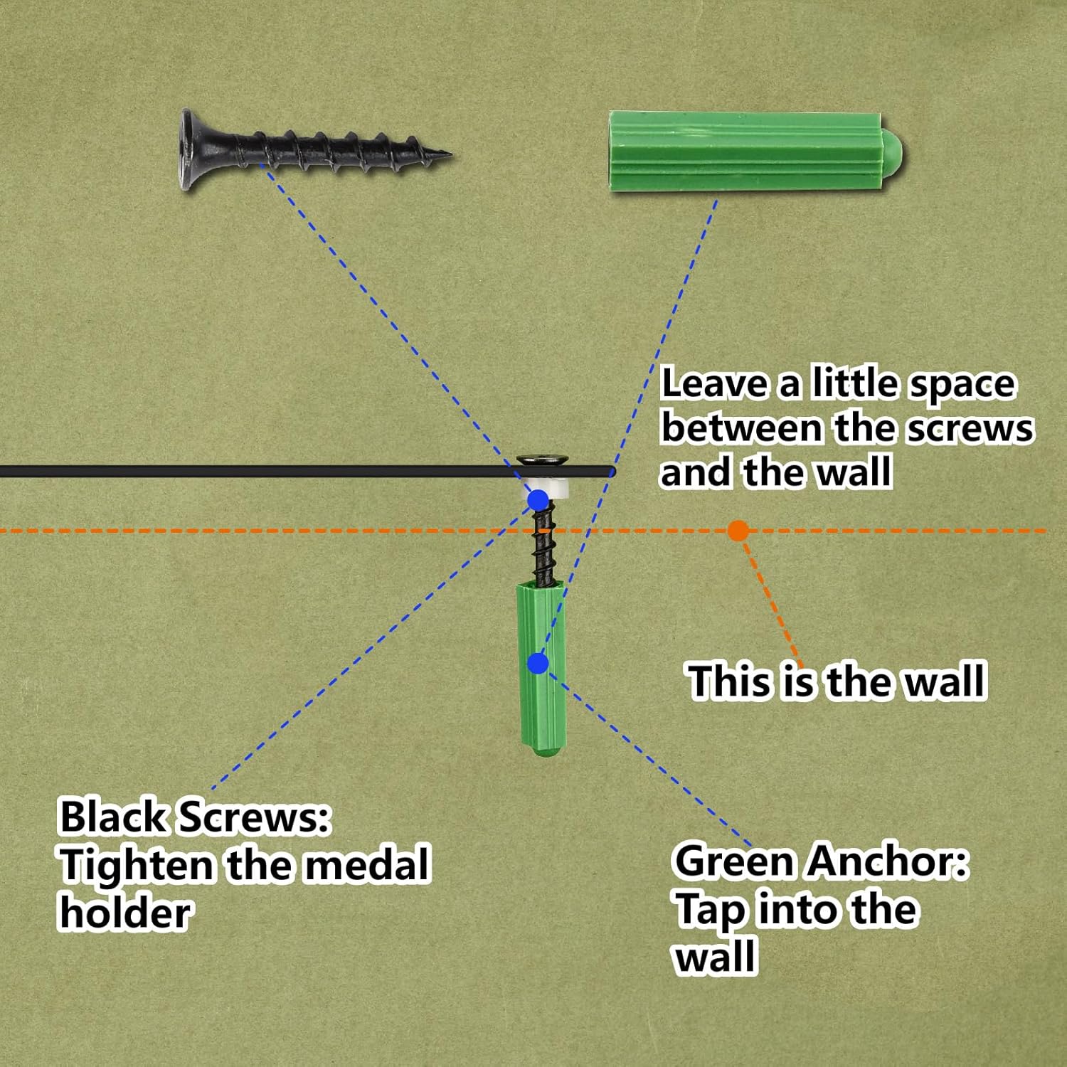 CREATCABIN Appendiabiti per Medaglie Pattinaggio 40x20x10cm - immagine 5