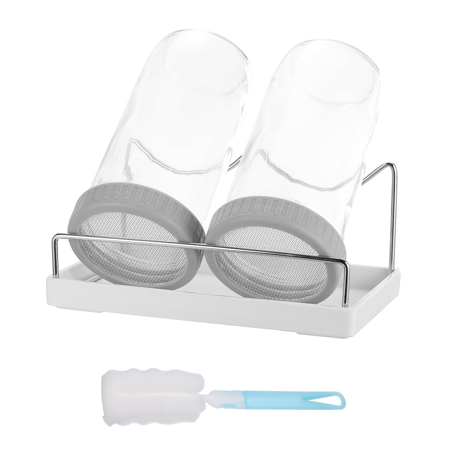 Quarkzman Barattolo Germogliatore Set 2x730ml, Grigio