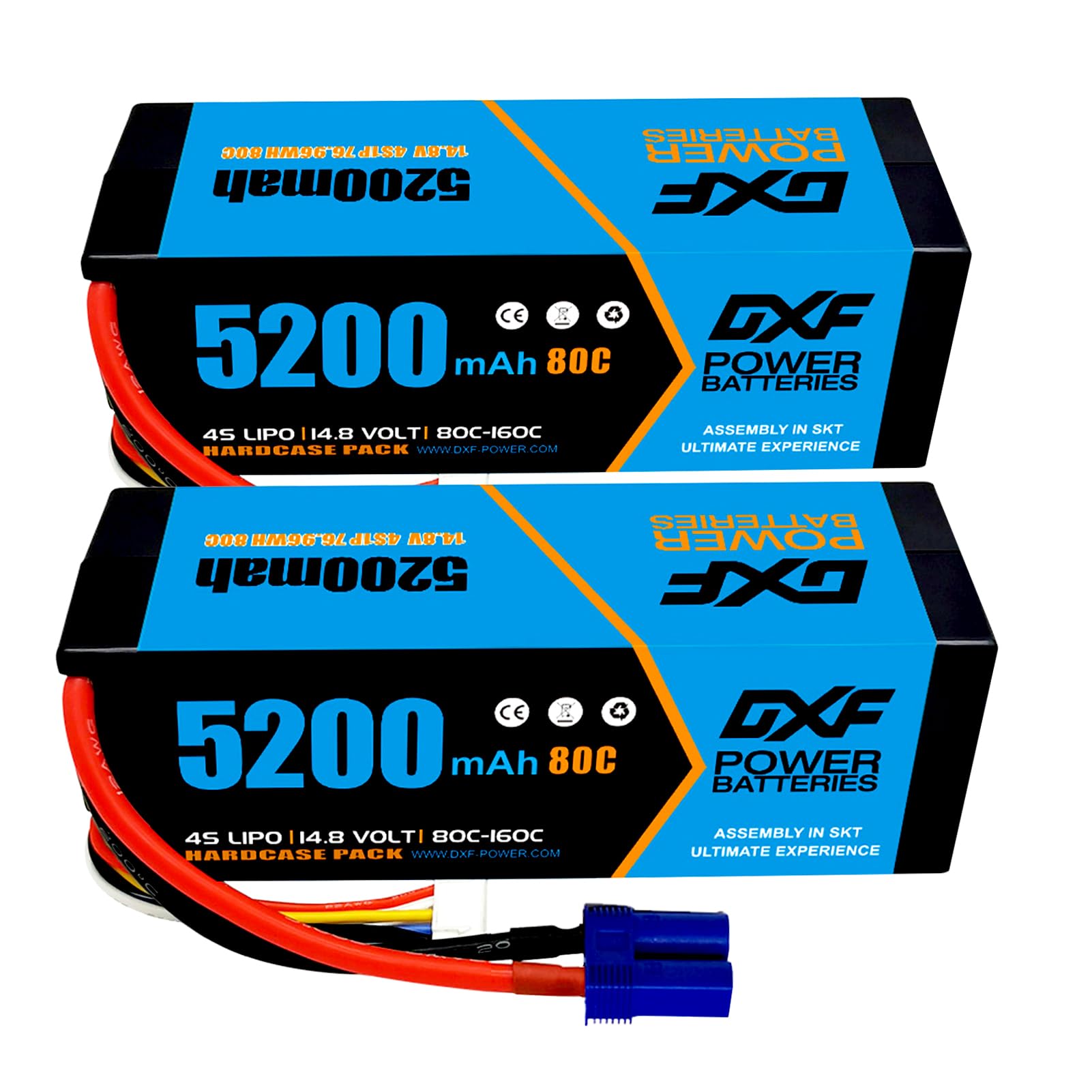 Dxf 4S Lipo Akku 14.8V 80C 5200mAh con EC5