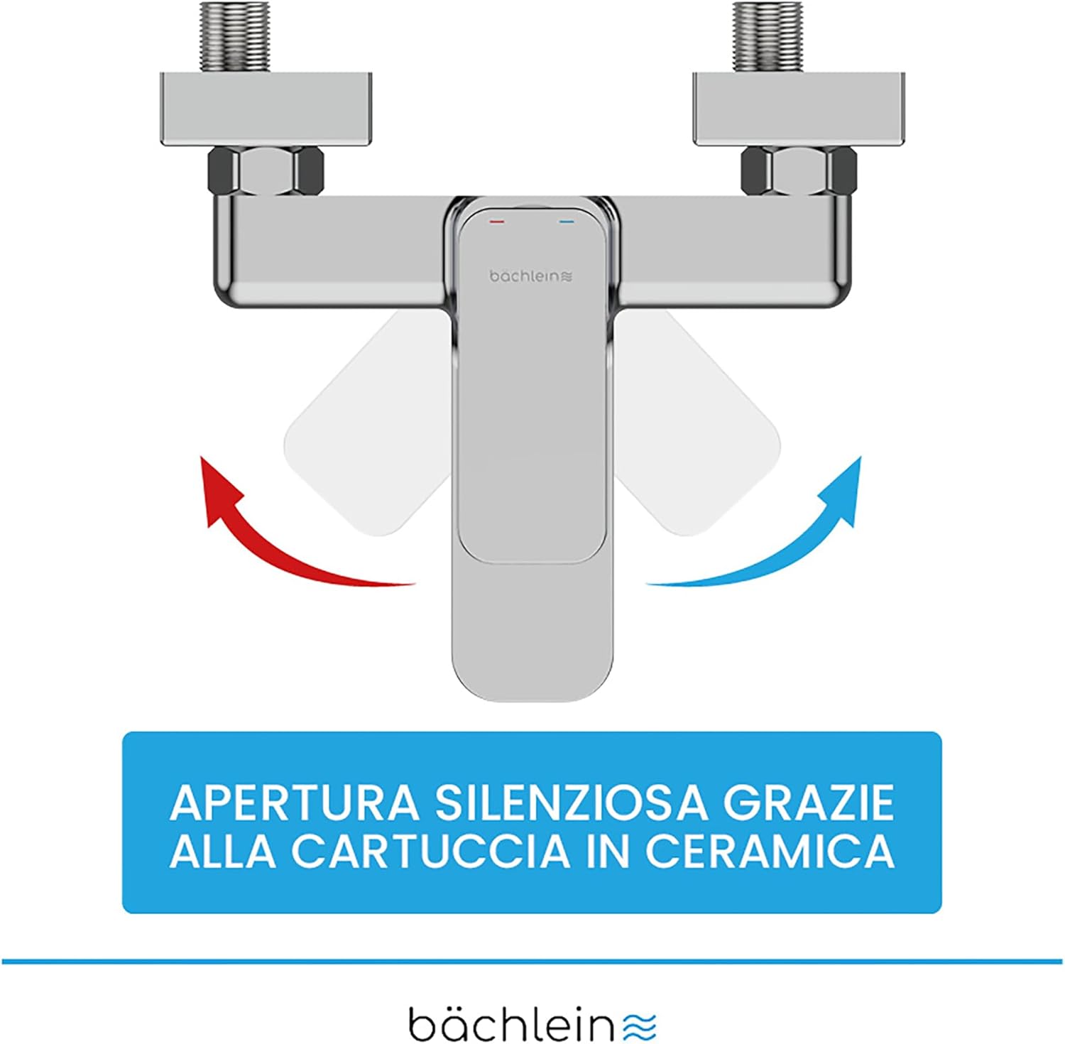 Bächlein Rubinetto Universale per Vasca Junias, Cromato - immagine 3