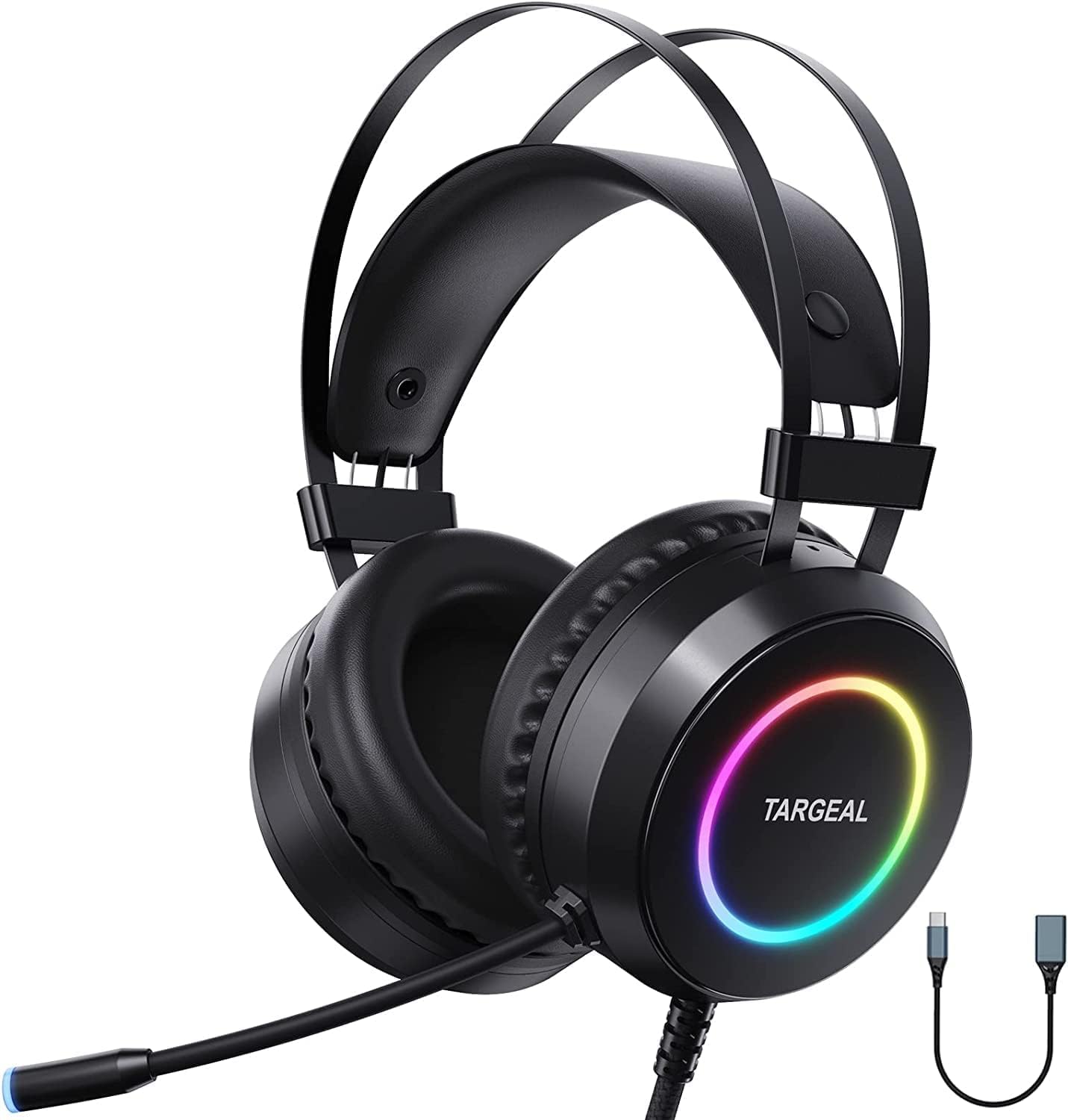 Cuffie Gaming con Microfono 3D Surround Sound, Nero