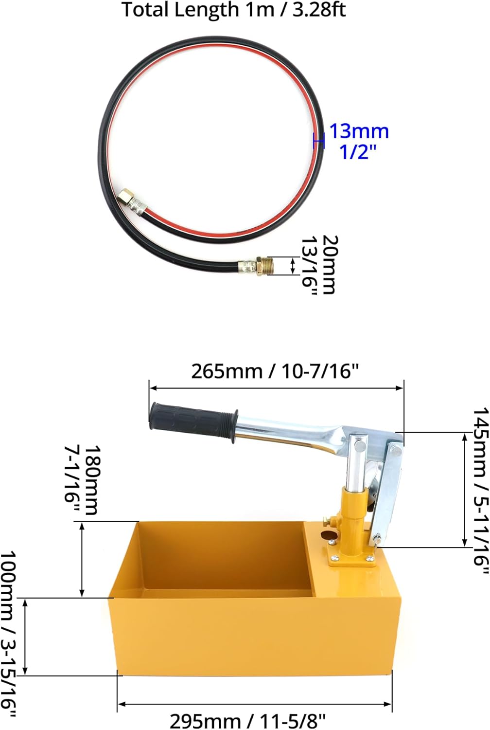 QWORK® Pompa di pressione manuale 25 bar - immagine 6