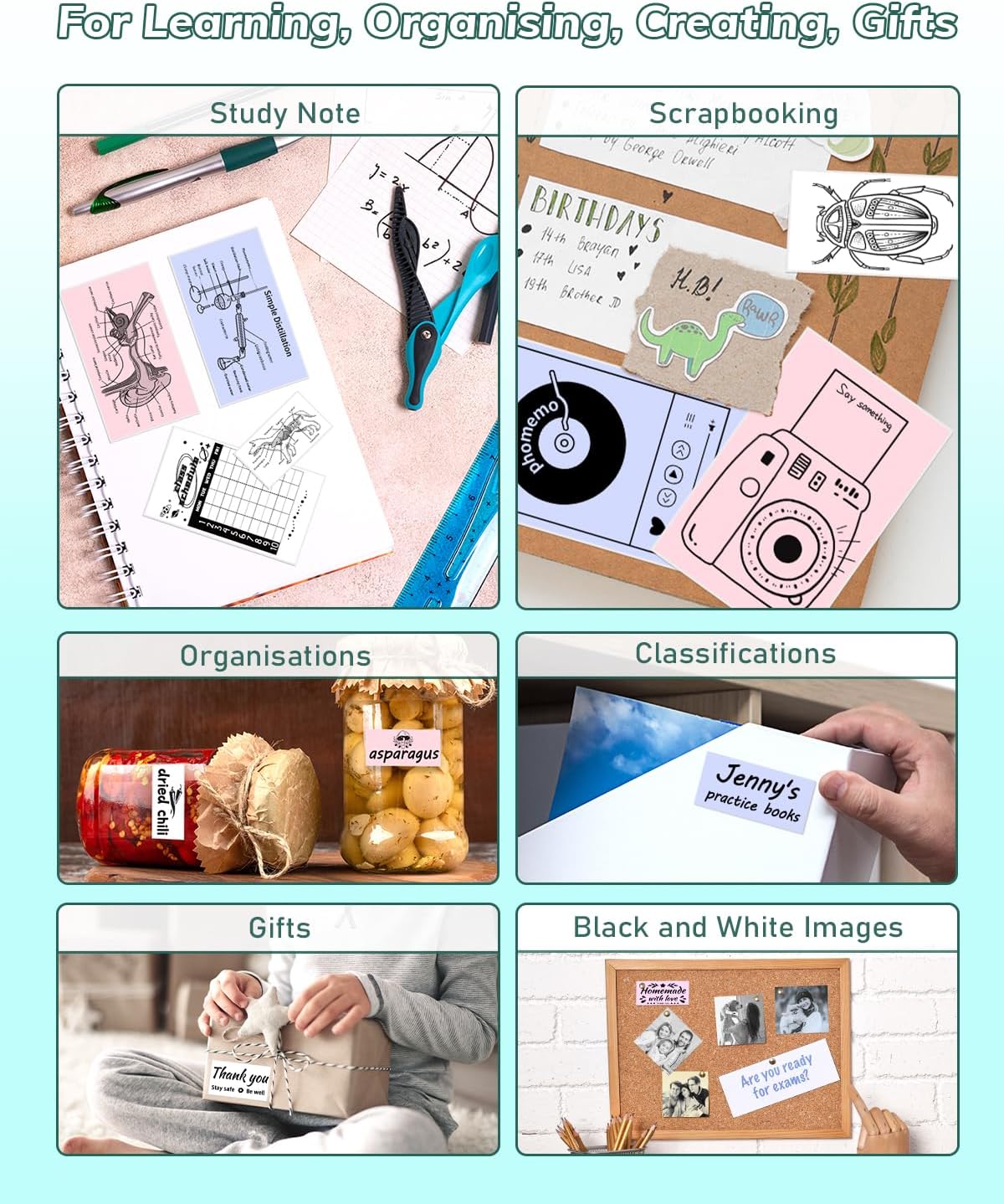 Phomemo Mini Stampante Portatile P2S 300 dpi Bluetooth - immagine 5