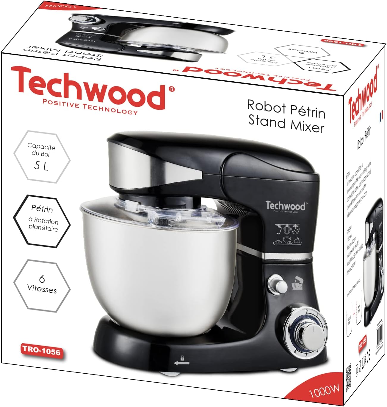 Techwood Robot Petrin-5L-1000W, Nero - immagine 3