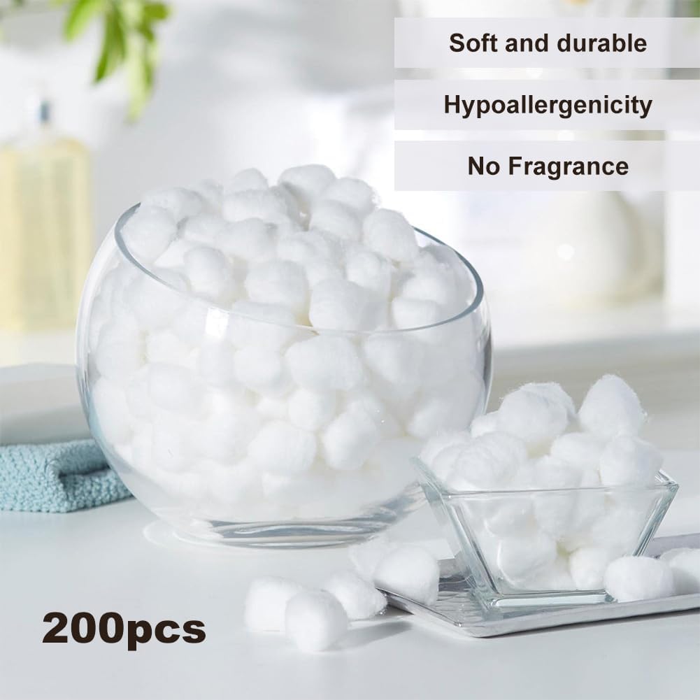 Batuffoli di Cotone Idrofilo 200PCS per Pelli Sensibili | KARELLS | Velz