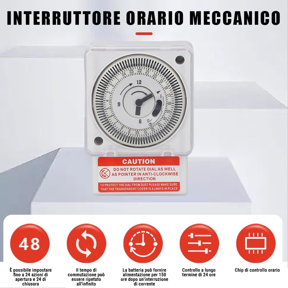 SL-189 Timer Meccanico 24 Ore 220V - immagine 3