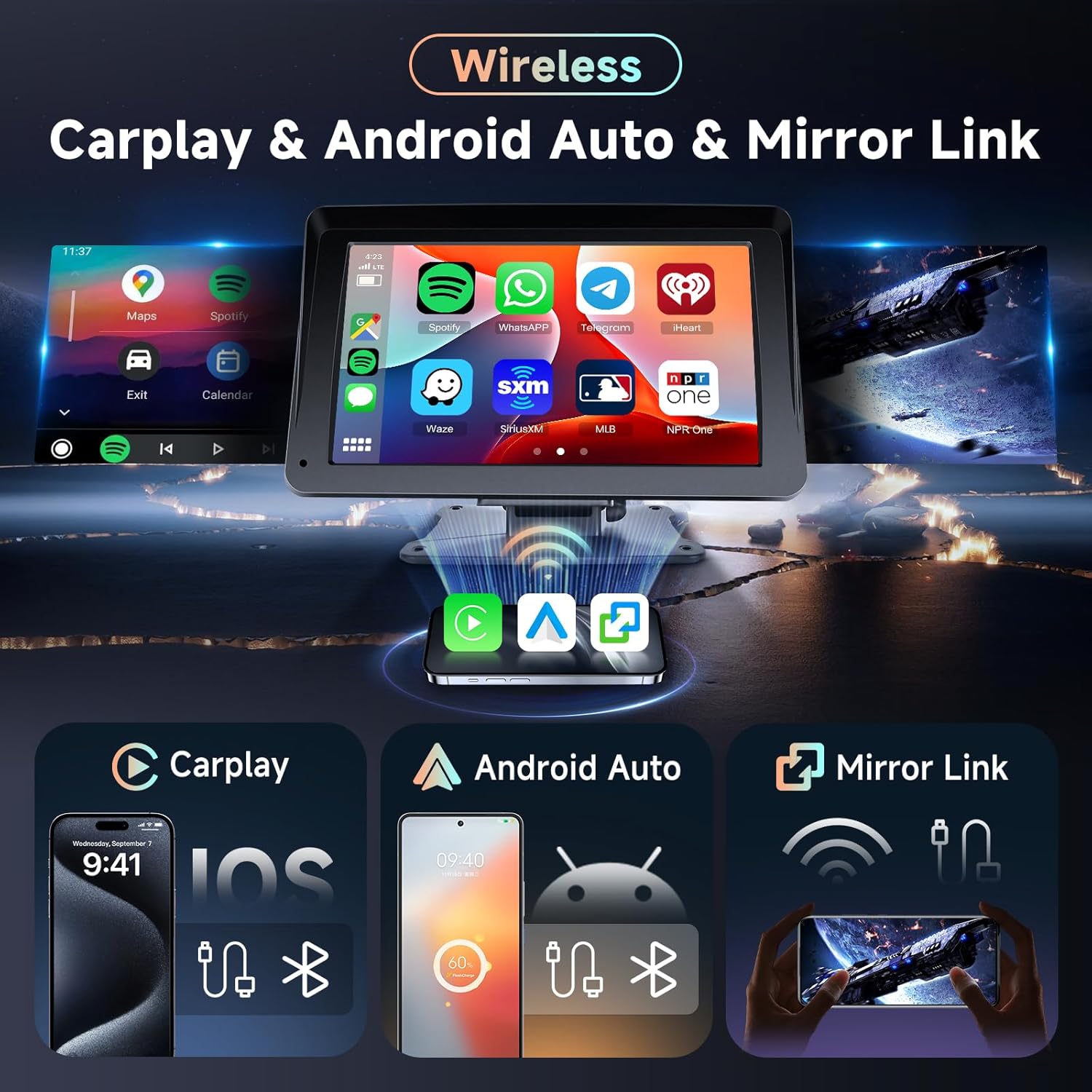 Hodozzy Autoradio Portatile CarPlay 7 Pollici - immagine 2