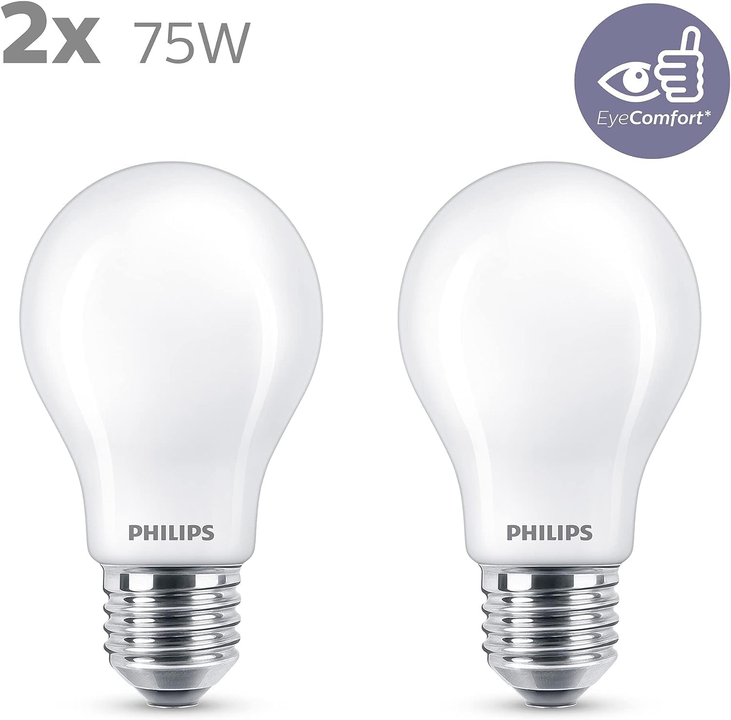 Philips LED Lampadina Goccia E27 8.5W, 2pz - immagine 2