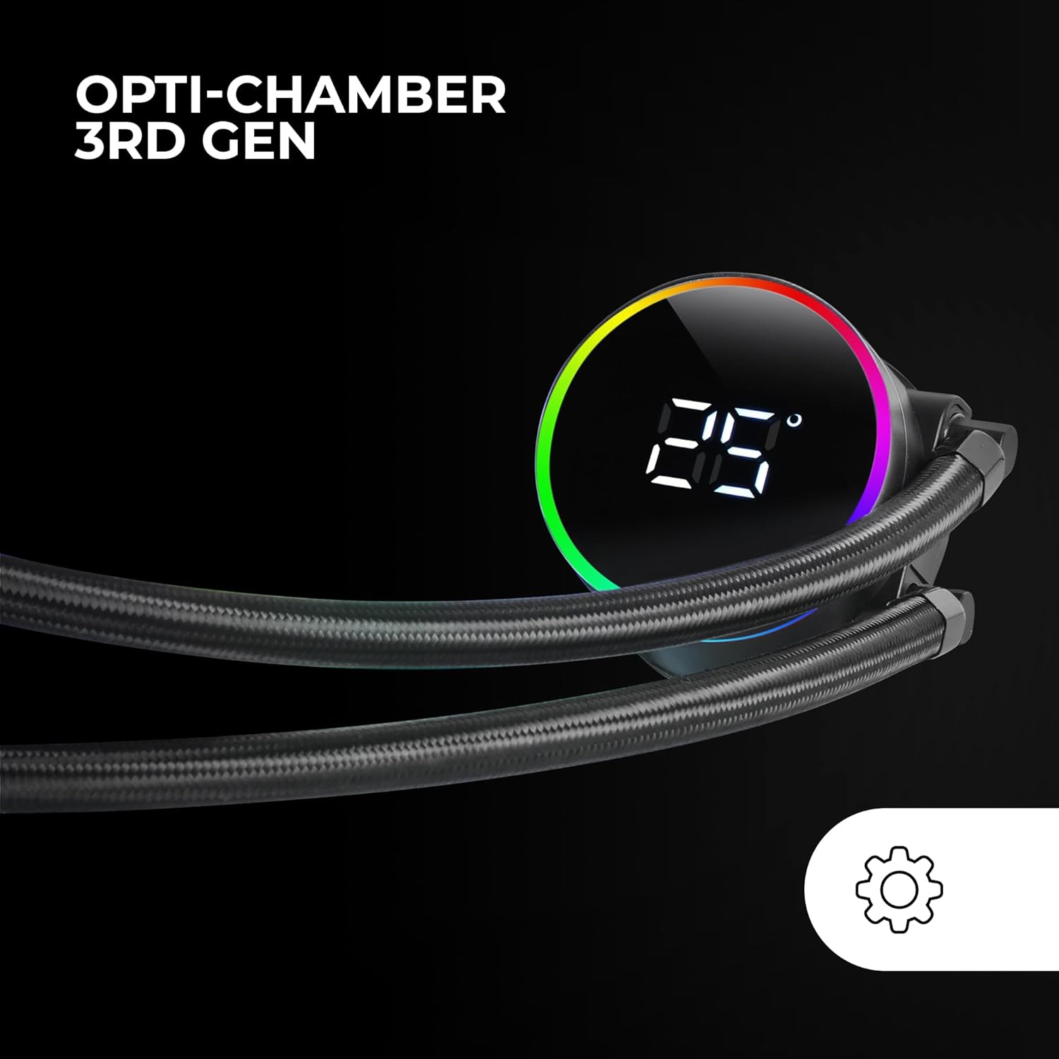 MARSGAMING ML-LCD360 - Raffreddamento Liquido AIO, Nero - immagine 3