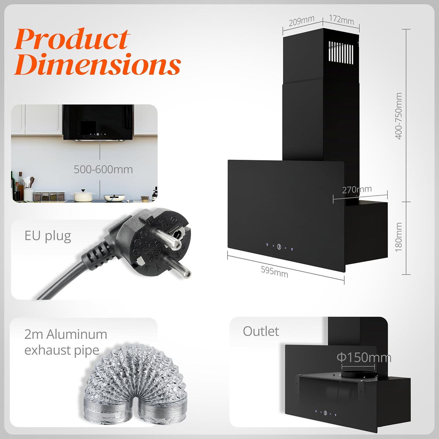 Firegas Cappa Aspirante 60 cm con Motore DC Brushless - immagine 7