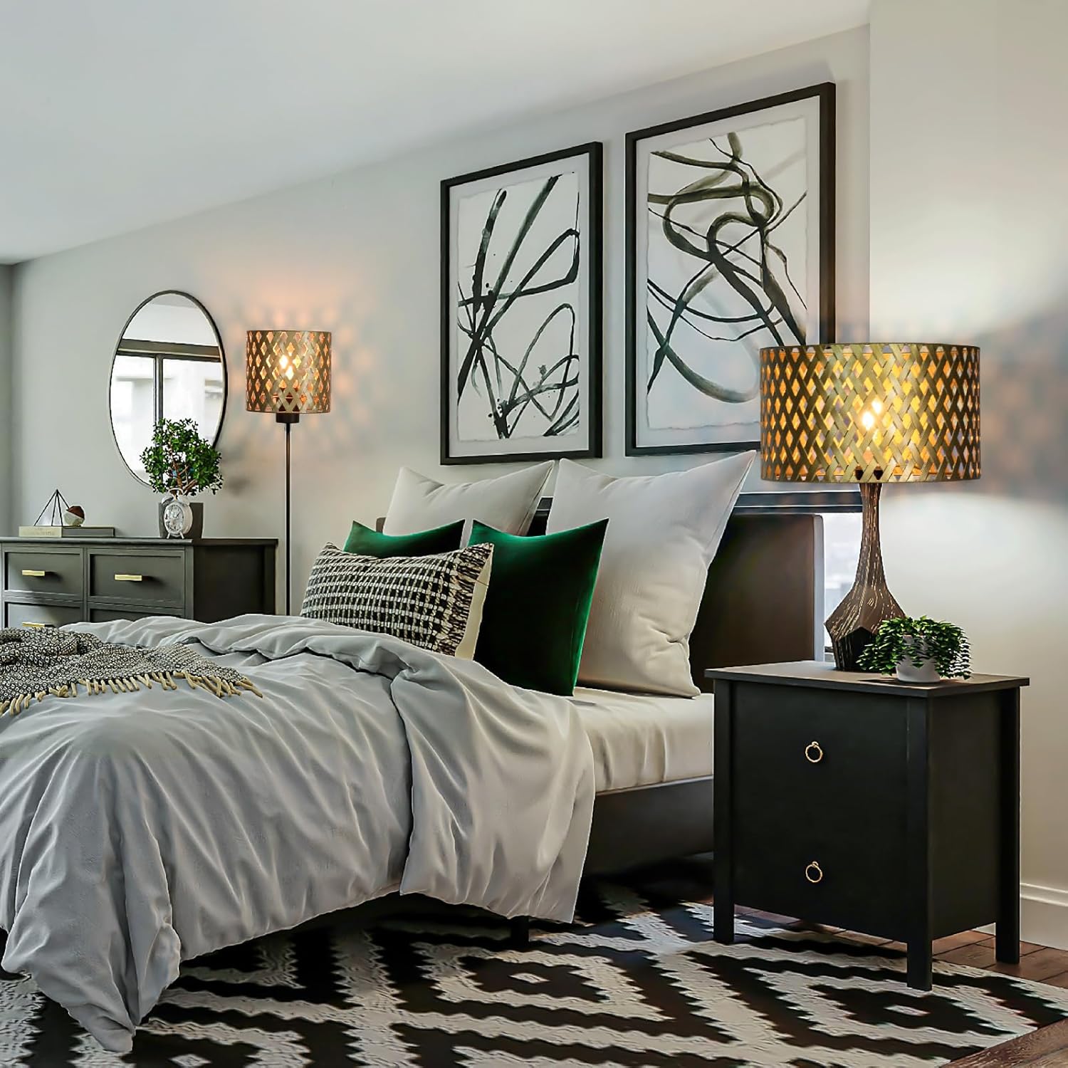 Osasy Set 2 Paralumi a Sospensione Vintage in Metallo - immagine 5