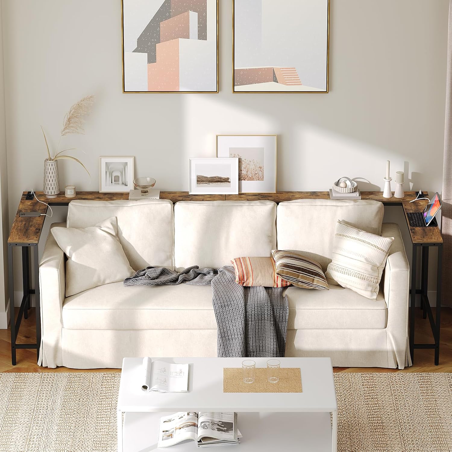 Tavolo Console 15cm con 2 Prese e 2 Porte USB - immagine 2