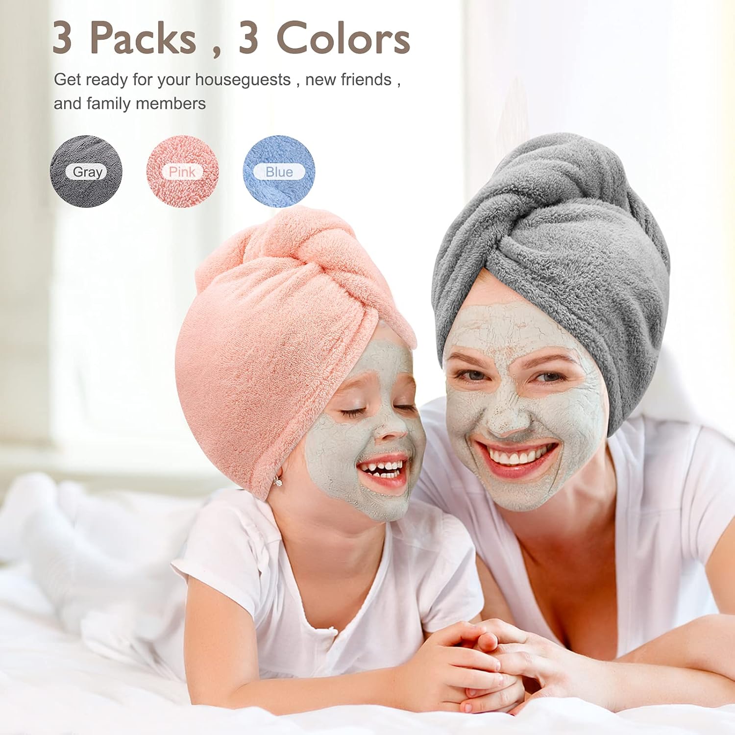 Laicky Asciugamani Microfibra Capelli, 3 pz - immagine 3