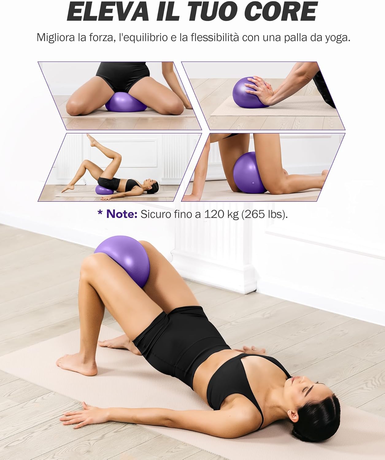 Alongsong Kit Pilates con 6 Elastici e Accessori - immagine 3