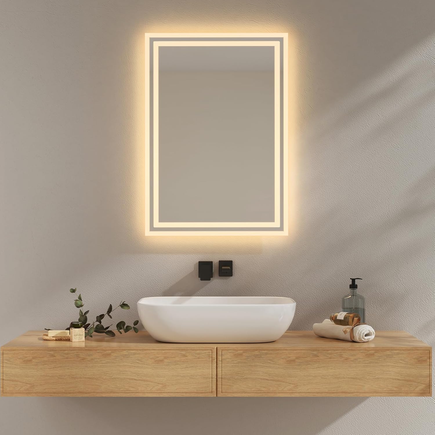 Emke Specchio da Bagno LED 50x70 cm - immagine 1