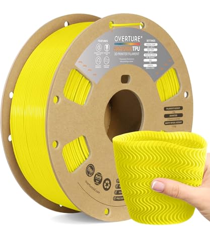 OVERTURE TPU 1,75 mm Filamento Flessibile High Speed TPU 1kg (HS Neon Yellow)