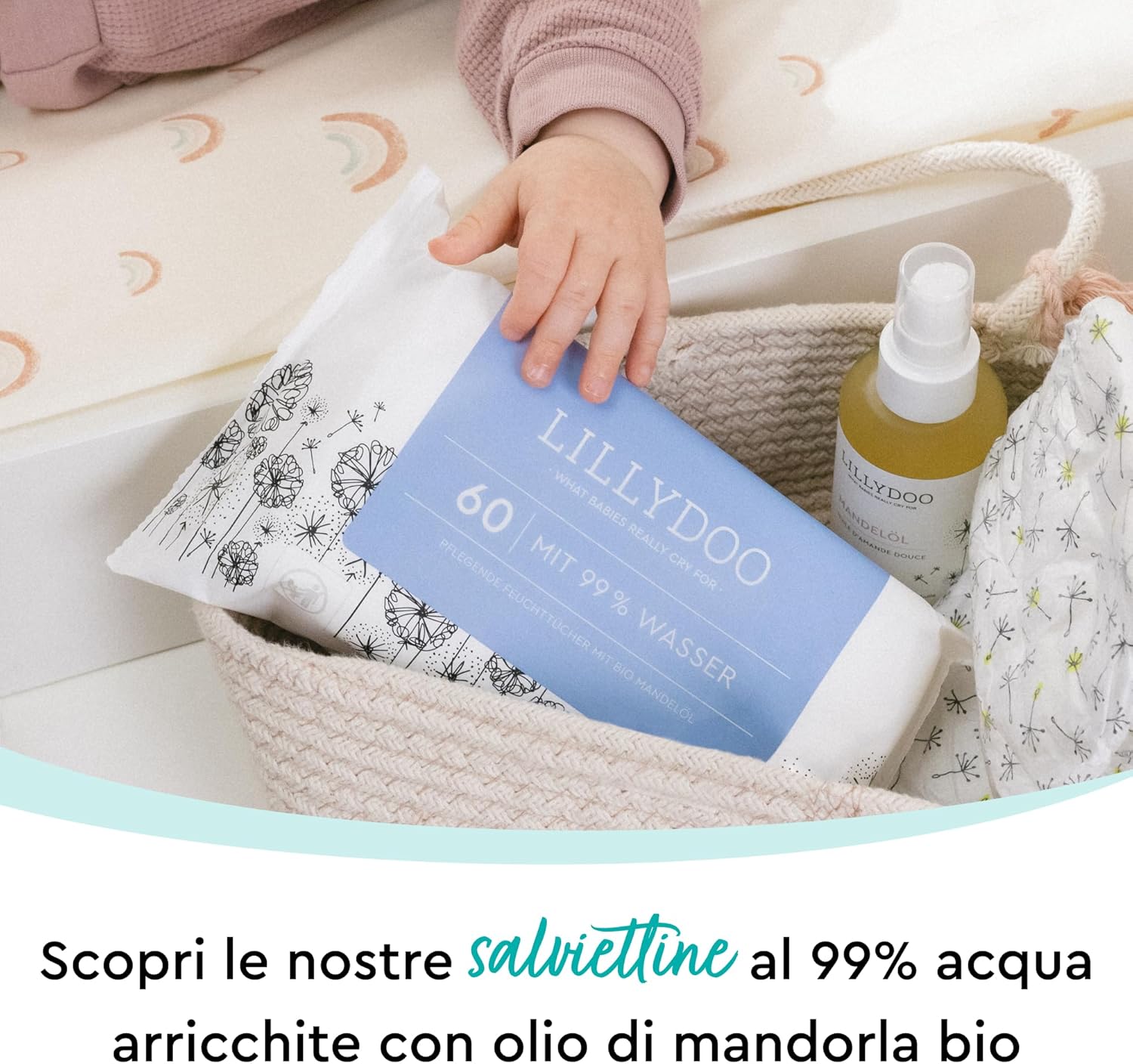 Salviettine Umidificate Lillydoo al 99% Acqua, 900 pezzi - immagine 3