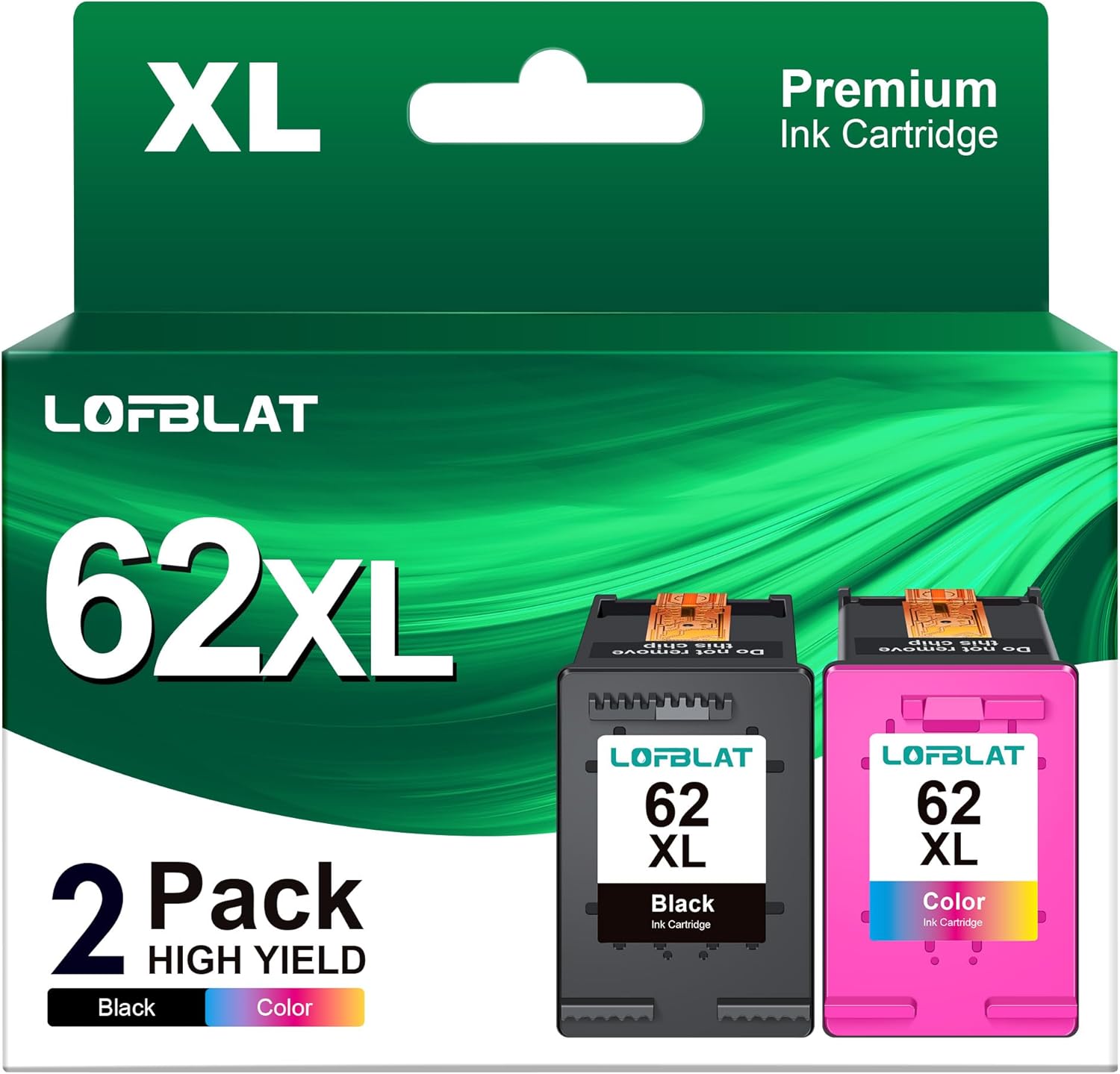 Lofblat 62XL Cartucce Nero e Colore (2-Pack) - immagine 1