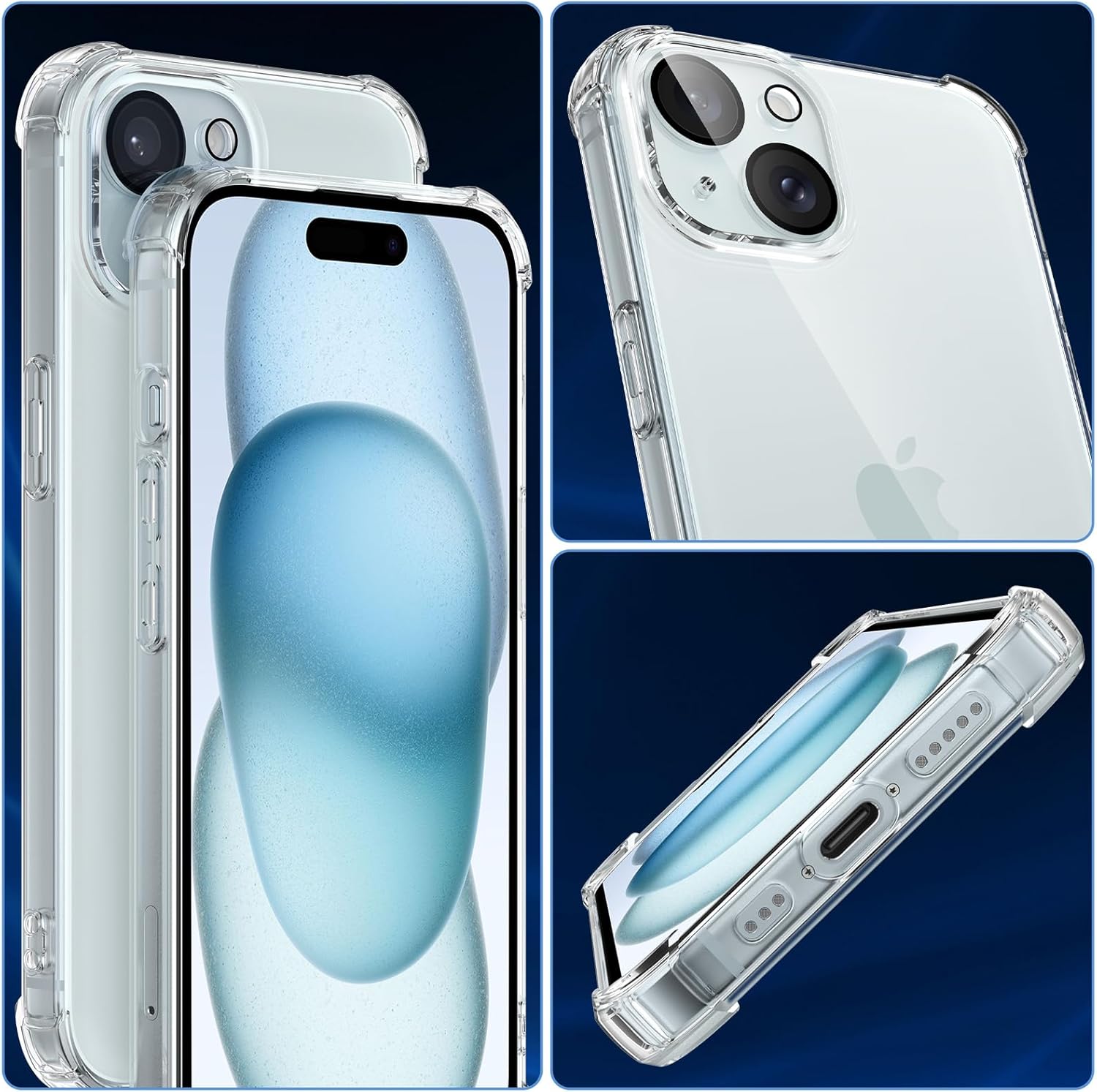 Fllao Cover per iPhone 15 con Pellicole e Protezione Fotocamera - immagine 5