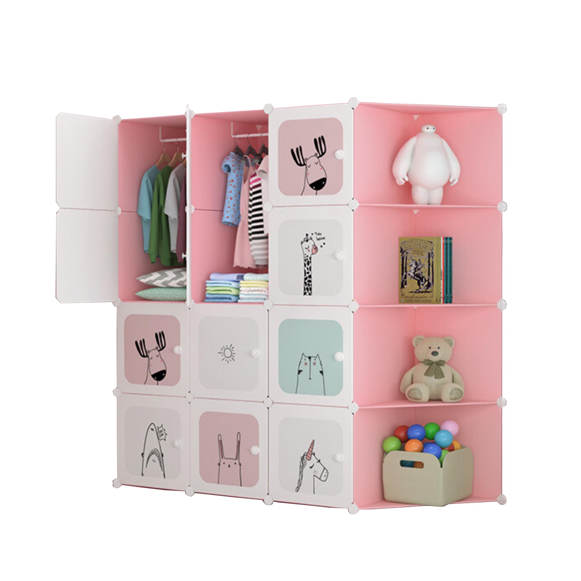 Magic Select Armadio Modulare per Bambini 16 Moduli, Rosa
