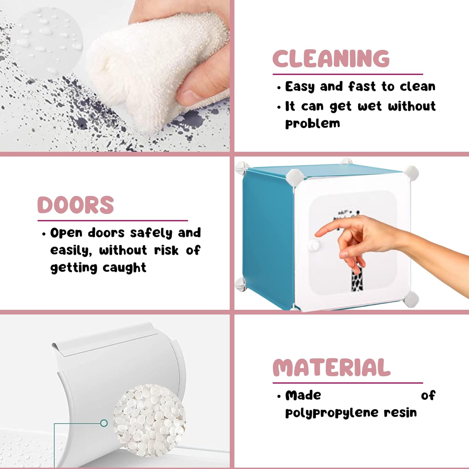 Magic Select Armadio Modulare per Bambini 16 Moduli, Rosa - immagine 5