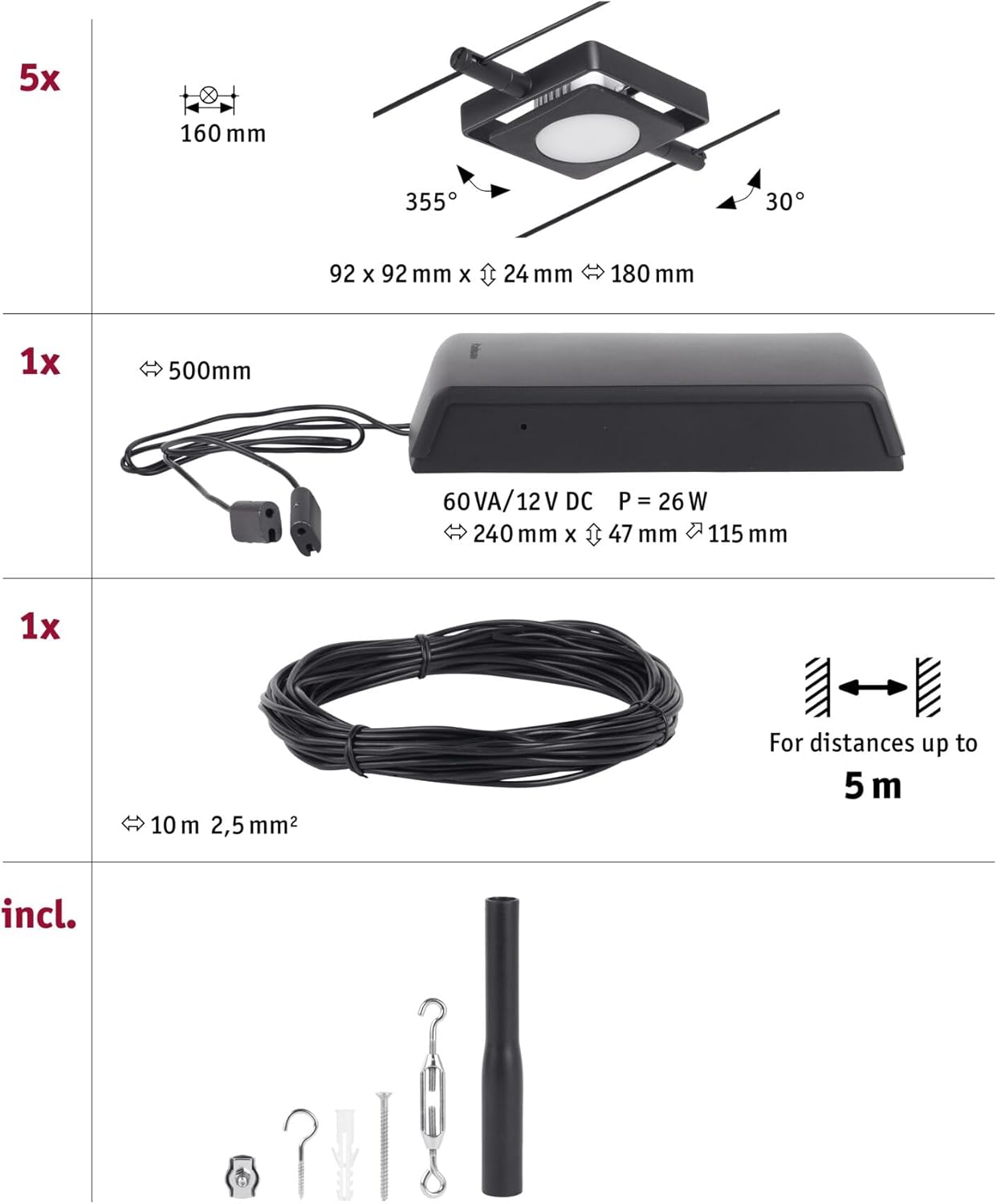 Paulmann 94424 CorDuo Set Funi LED MacLED DC - immagine 2