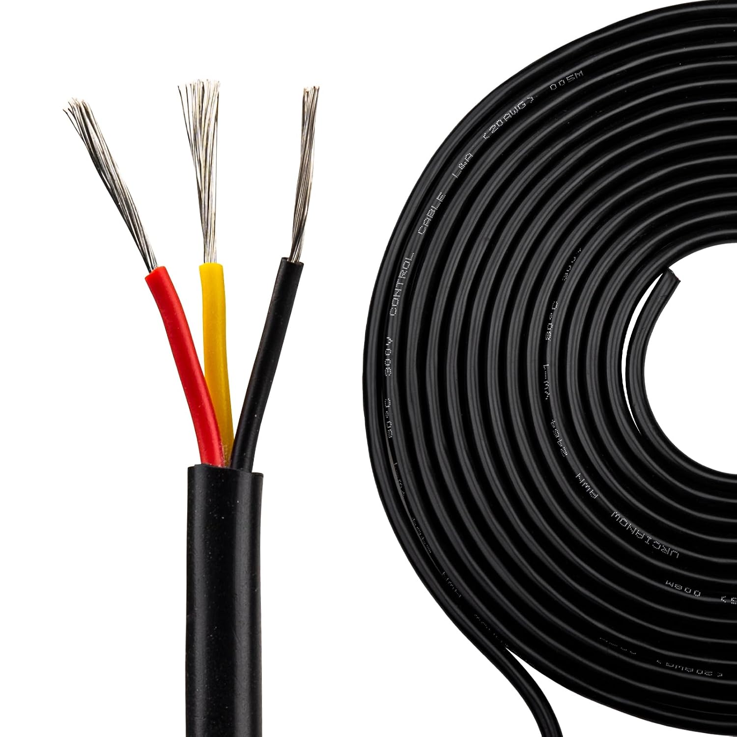 0,5mm² Filo Elettrico 3 Conduttori Cavo di Prolunga 7 M 20AWG Cavo a ...